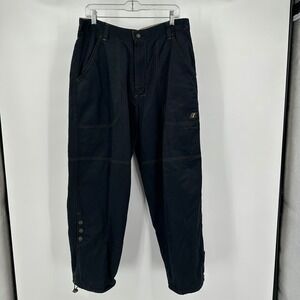 Men Techwear Reversible Cargo Pants Sz XL Insulated Nylon Utility Y2K Streetwear